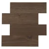 CREDENCE ADHESIVE X4 PIECES 25X25CM MURAL BOISEO BRUN