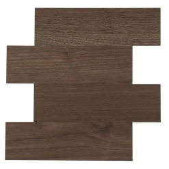 CREDENCE ADHESIVE X4 PIECES 25X25CM MURAL BOISEO BRUN