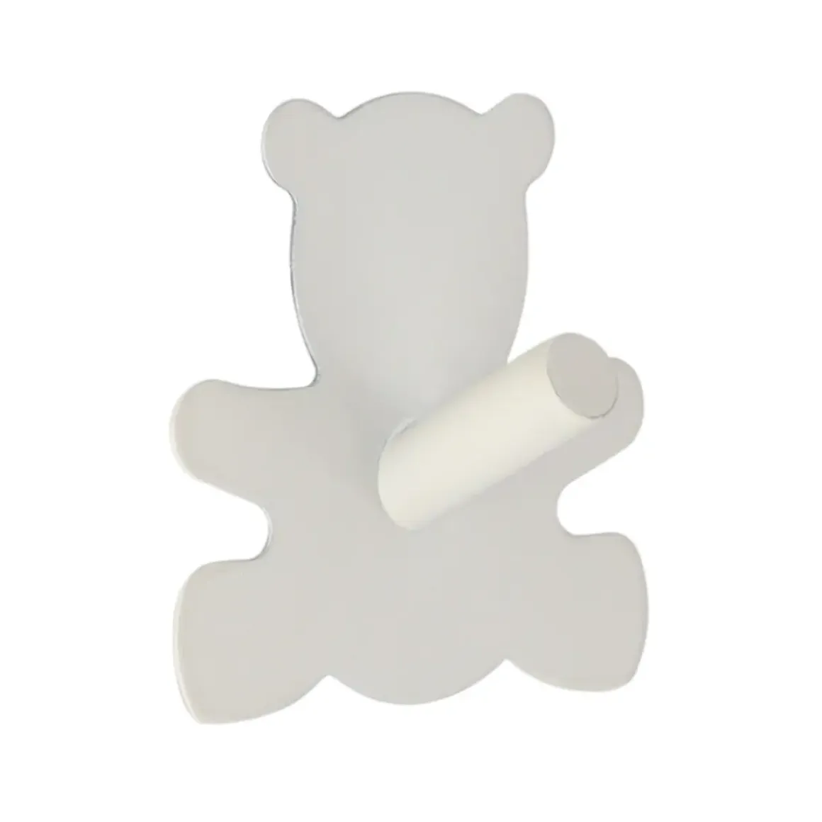 CROCHET OURSON ACIER INOXYDABLE 3M BLANC