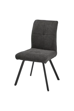 CYRIELLE CHAISE ANTHRACITE PIEDS METAL NOIR
