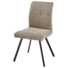 CYRIELLE CHAISE MARRON GLACE PIEDS METAL NOIR