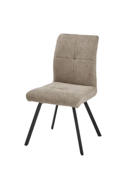 CYRIELLE CHAISE MARRON GLACE PIEDS METAL NOIR