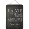 DECO METAL ARDOISE CORDE 44X61CM