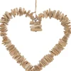 DECO MURALE BOIS COEUR AGNES H.35CM