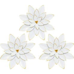 DECO MURALE FLEUR ALYA D.24.5CM X3 PIECES
