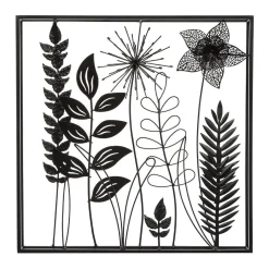 DECO MURALE METAL FEUILLE 40X40CM