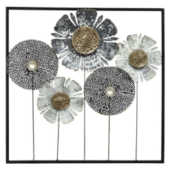 DECO MURALE METAL FLEUR 50X50CM