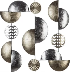 DECO MURALE METAL OR ET ARGENT 50X50CM
