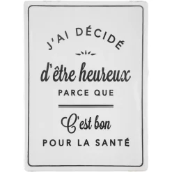 DECO MURALE PLAQUE CYPRIEN METAL D.45X35CM