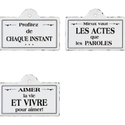 DECO MURALE PLAQUE PACO METAL D.25X18CM
