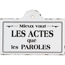 DECO MURALE PLAQUE PACO METAL D.25X18CM
