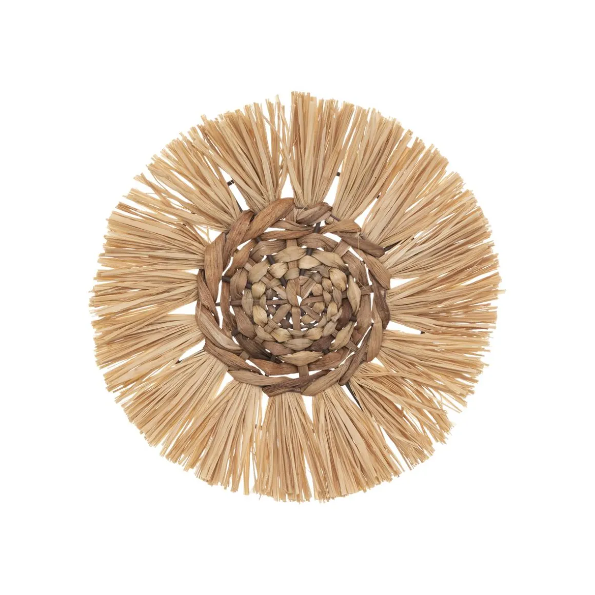 DECO MURALE RAPHIA X3 PIECES 25CM 30CM 36CM