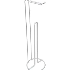 DEROULEUR ET RESERVE PAPIER WC METAL BLANC
