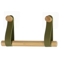 DEROULEUR PAPIER WC AVEC LANIERES KAKI BAMBOU