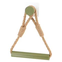 DEROULEUR PAPIER WC CORDE BAMBOU NATUREL VERT OLIVE