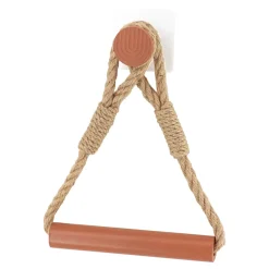 DEROULEUR PAPIER WC CORDE BAMBOU NATUREL TERRE DE SIENNE