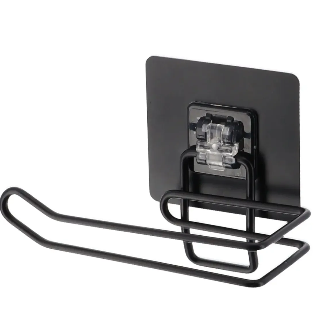 DEROULEUR WC METAL PEINT SUR CARTE ADHESIVE 3M NOIR MAT