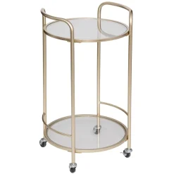DESSERTE METAL VERRE THALIA DORE