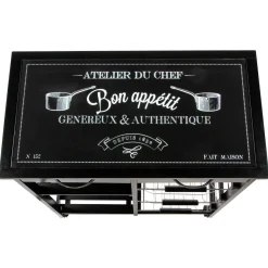 DESSERTE VERRE GUSTAF NOIR