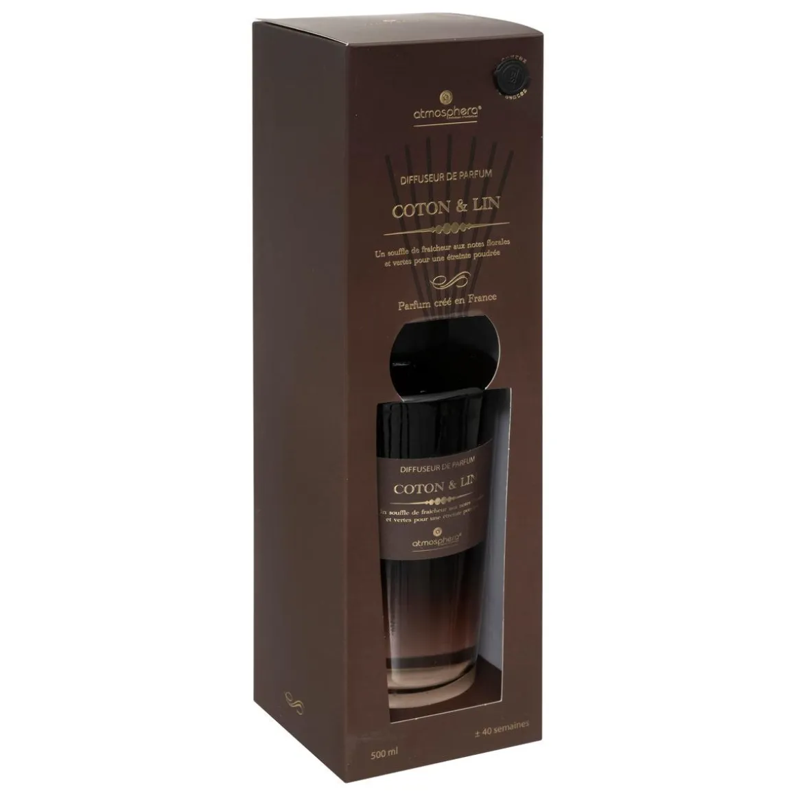 DIFFUSEUR VERRE ALMA COTON 500ML