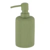 DISTRIBUTEUR A SAVON ARRONDI STRIE POLYRESINE 230ML KAKI