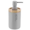 DISTRIBUTEUR A SAVON POLYRESINE 280ML GRIS CLAIR BAMBOU