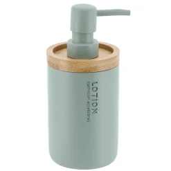 DISTRIBUTEUR A SAVON POLYRESINE 280ML VERT EUCALYPTUS BAMBOU