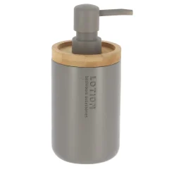 DISTRIBUTEUR A SAVON POLYRESINE 280ML GRIS BAMBOU