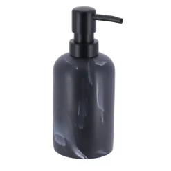 DISTRIBUTEUR A SAVON POLYRESINE 300ML NOIR MARBRE