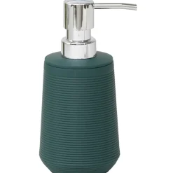 DISTRIBUTEUR A SAVON STRIE ABS ET RUBBER VERT FONCE