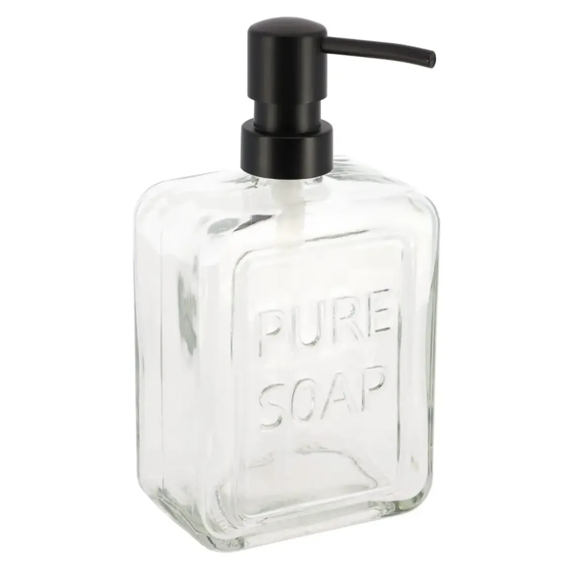 DISTRIBUTEUR A SAVON VERRE PURE SOAP 550ML TRANSPARENT
