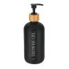 DISTRIBUTEUR GEL DOUCHE VERRE BAMBOU 500ML NOIR MAT