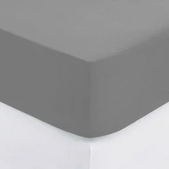 DRAP HOUSSE GRIS 160X200CM