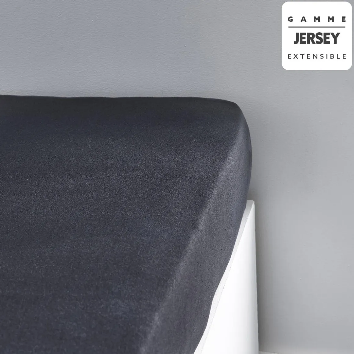 DRAP HOUSSE JERSEY 160X200CM FUSAIN