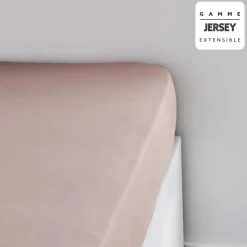 DRAP HOUSSE JERSEY 140X200CM ROSE