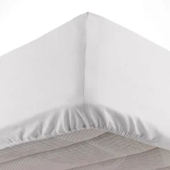 DRAP HOUSSE 1 PERSONNE 90X190CM LINA BLANCHE