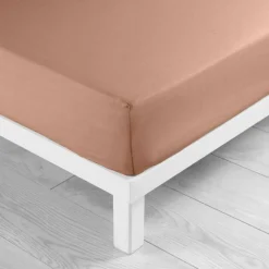 DRAP HOUSSE 1 PERSONNE 90X190CM UNI 57 FILS LINA BLUSH
