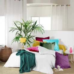 DRAP HOUSSE 1 PERSONNE 90X190CM UNI LINA KAKI