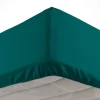 DRAP HOUSSE 140X190CM MICROFIBRE UNIE OSCAR EMERAUDE