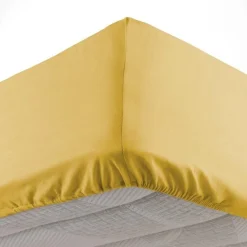 DRAP HOUSSE 90X190CM MICROFIBRE UNIE OSCAR MIEL