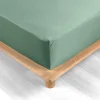 DRAP HOUSSE 160X200CM PERCALE UNI 78 FILS TILLEUL