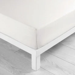 DRAP HOUSSE 160X200CM UNI 57 FILS LINA BLANC