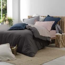 DRAP PLAT 2 P 240X300CM PERCALE UNI ROSE POINT BOURDON