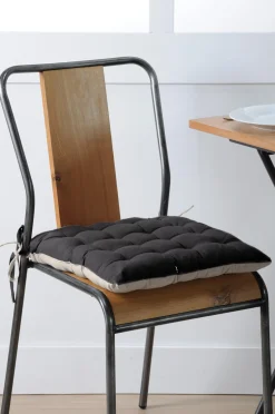 DUO GALETTE 16PTS 40X40 NOIR LIN