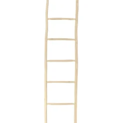 ECHELLE PORTE SERVIETTES TECK 5 BARREAUX NATUREL BLANCHI