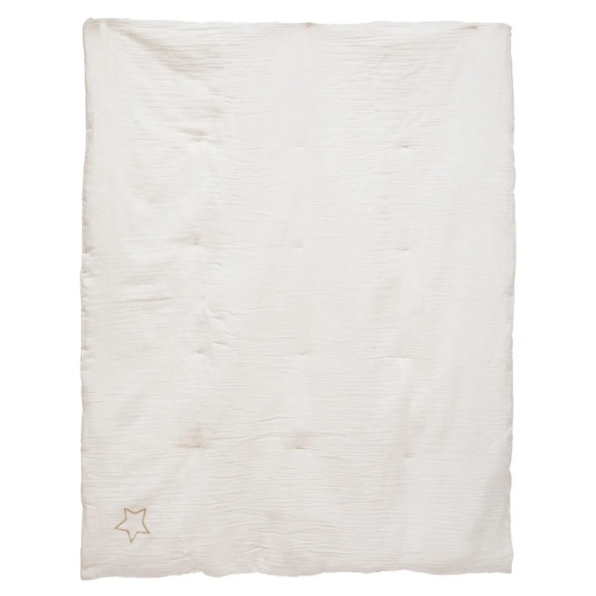 EDREDON DOUBLE GAZE COTON BLANC