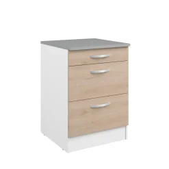 EKO MEUBLE BAS 60CM 3 TIROIRS