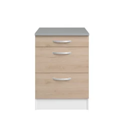 EKO MEUBLE BAS 60CM 3 TIROIRS