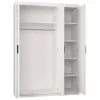 ELENA 3D ARMOIRE 3 PORTES OUVRANTES BLANC