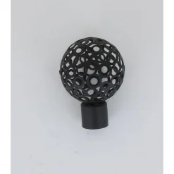 EMBOUT BOULE PERFOREE D20 X2 NOIR MAT